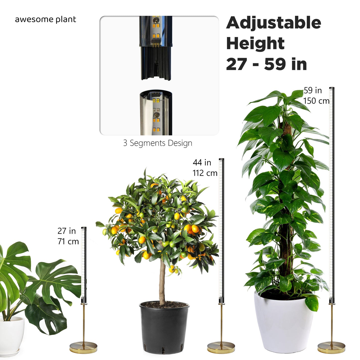 59 inch Vertical Plant Light Classic