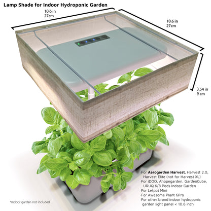 Lamp Shades for Indoor Garden (Compact for AeroGarden Harvest and more)