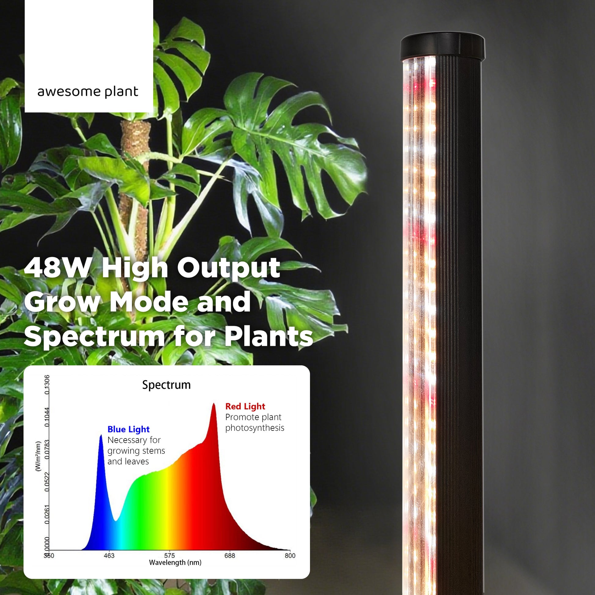 which light grows the tallest plant 59 inch Vertical Plant Light Classic – Awesome Plant