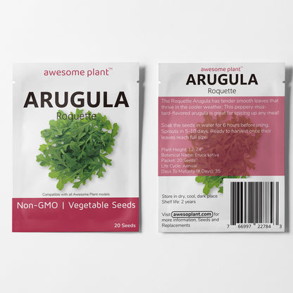 Arugula (20 Seeds) Peppery-mustard-flavored salad green for fine cuisine