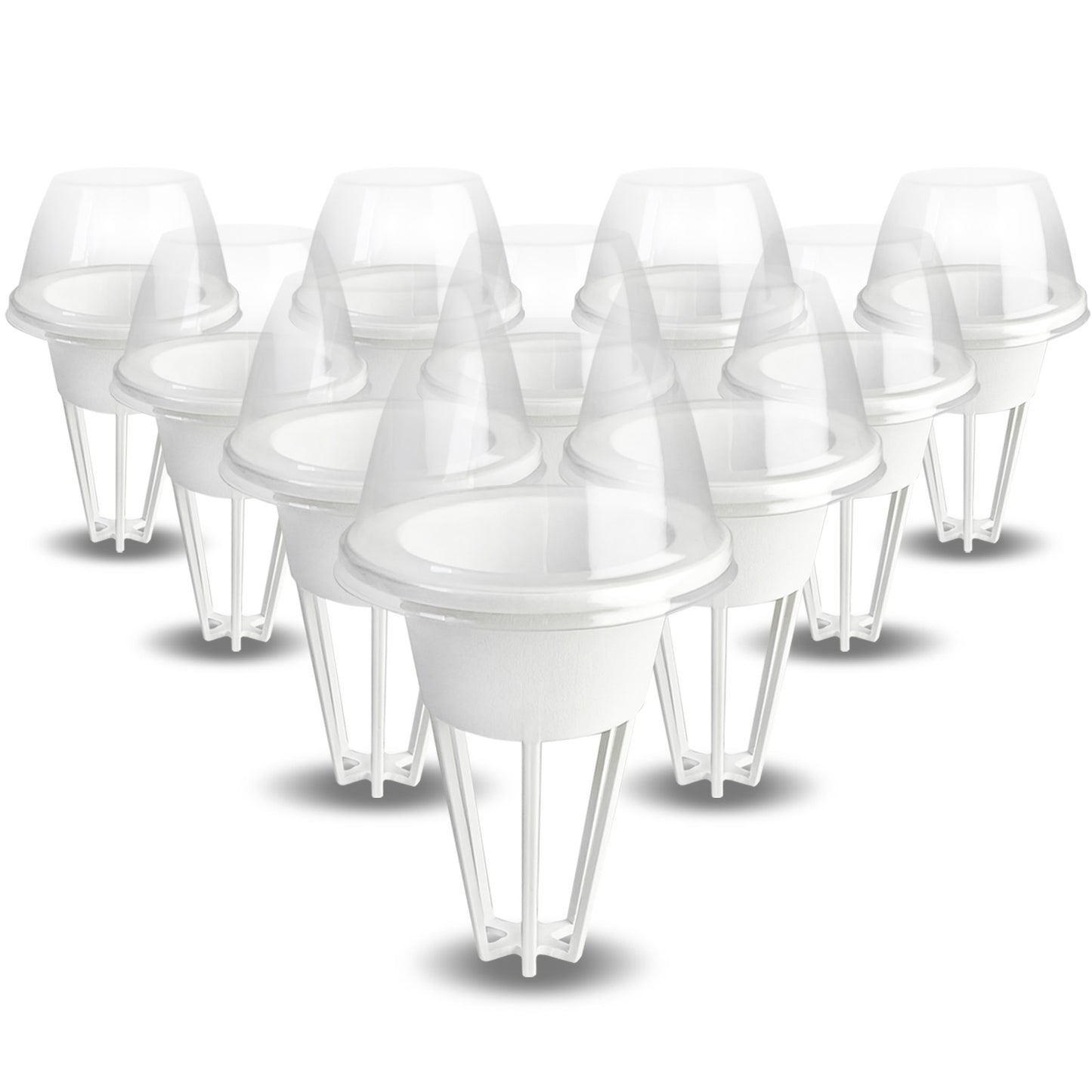 Awesome Plant Hydroponic Grow Basket & Dome (10 Pack)