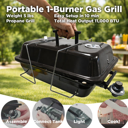 Tabletop 1-Burner Gas Grill