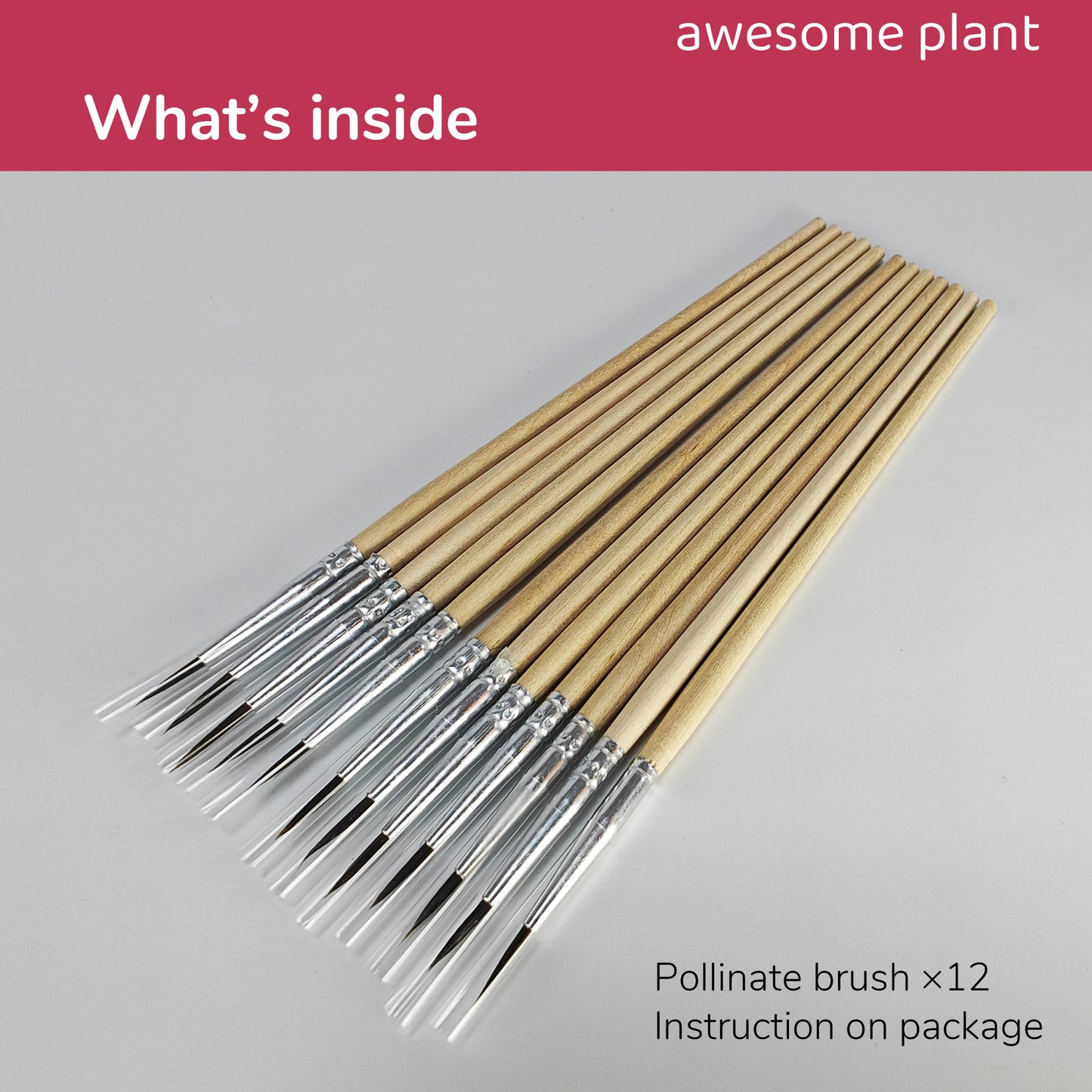 Awesome Plant Pollination Brush (12 Pack) for Indoor Hydroponic Gardens