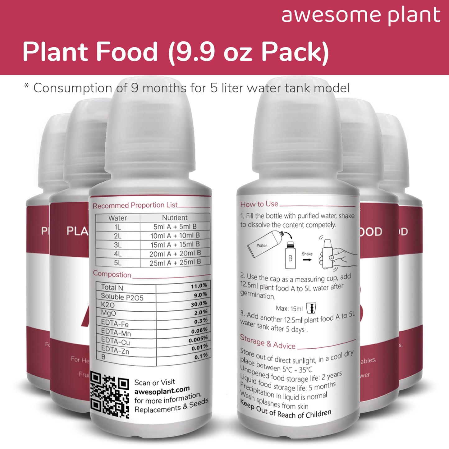 Awesome Plant Hydroponic Plant Food (9.9 oz. Pack)