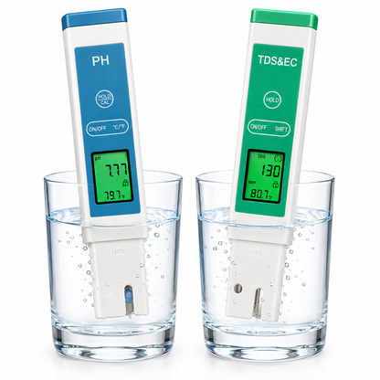 2 Pcs PH Meter / TDS EC PPM Meter Water Tester Kit