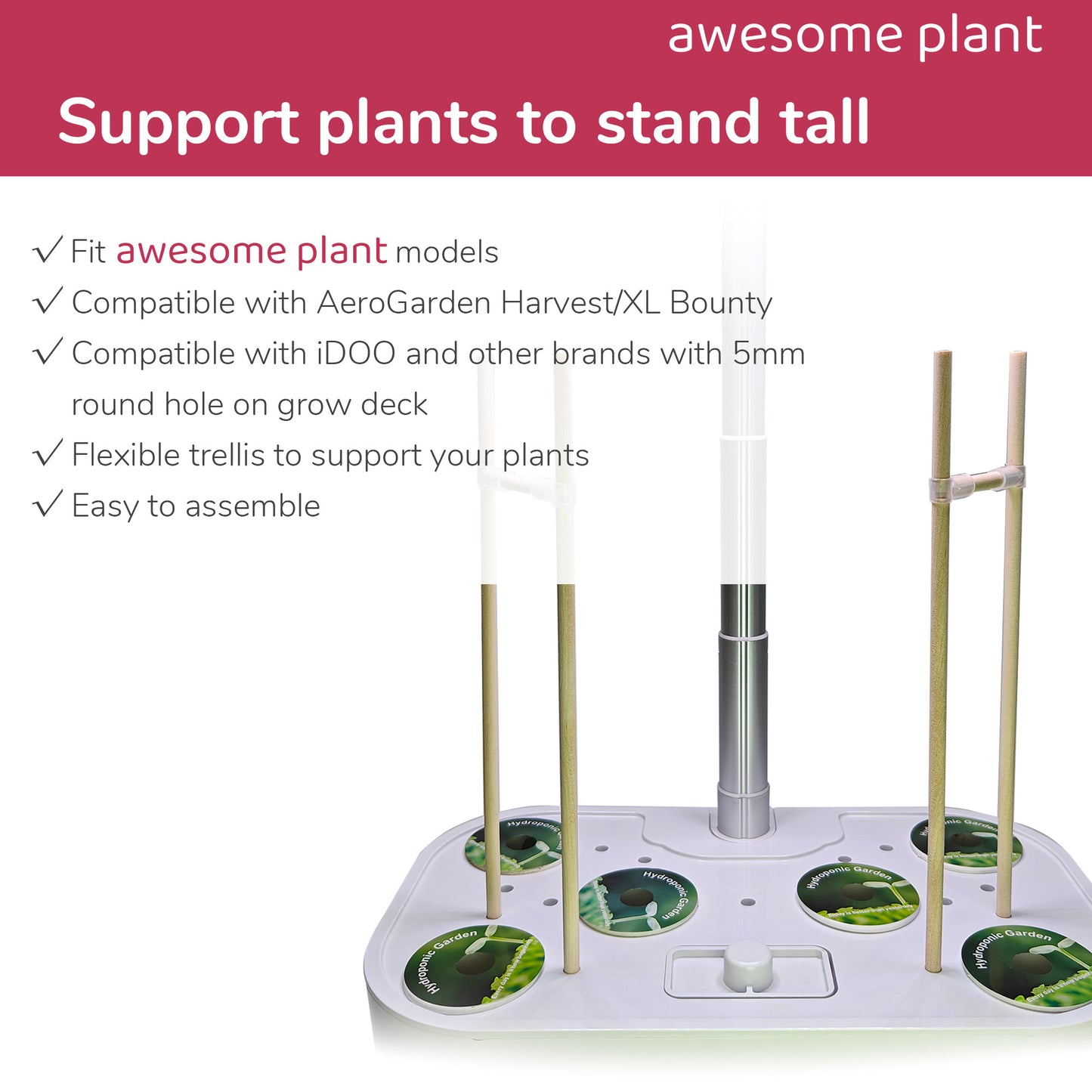 Awesome Plant Trellis System (20 PCS) Plant Support Stakes Kit