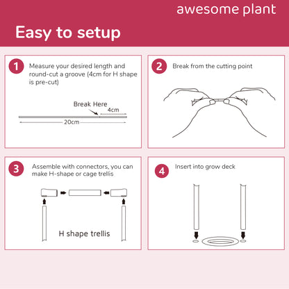 Awesome Plant Trellis System (20 PCS) Plant Support Stakes Kit